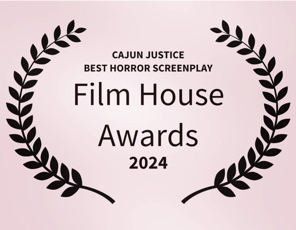 Scriptreaderguy's tweet image. This is the 15th film festival win for my horror/ thriller screenplay, "Cajun Justice," and my 56th film festival win overall to date.