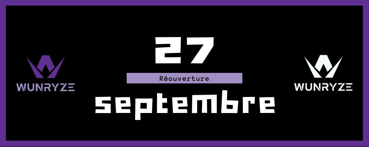 wunryze's tweet image. C'est officiel : @LTDevMC devient @Wunryze ! Réouverture 🥳