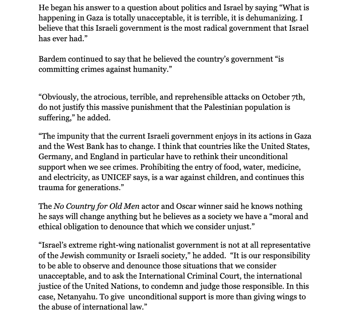 more stars should use their platform at film festivals and the like to speak out about these war crimes

deadline.com/2024/09/javier…