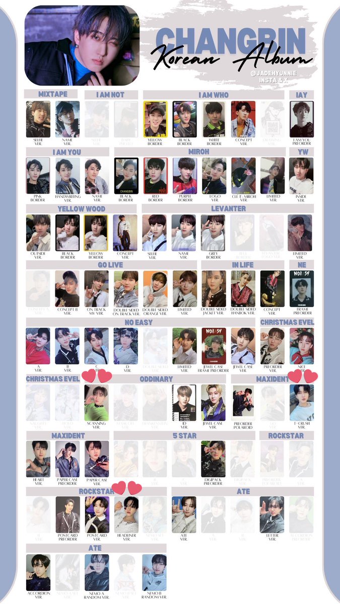 js9_mn10's tweet photo. StrayKids スキズ 過去トレカ 交換

【譲】画像1.2枚目

【求】ハン>>チャンビン
        画像3.4枚目💕優先
        ※特典は特典同士でお願いします🙇‍♀️

複数枚での交換希望です🙌
取引が難しい場合は♡のみとさせていただきます🙇‍♀️
郵便📮のみ https://t.co/XGndw9OqVR