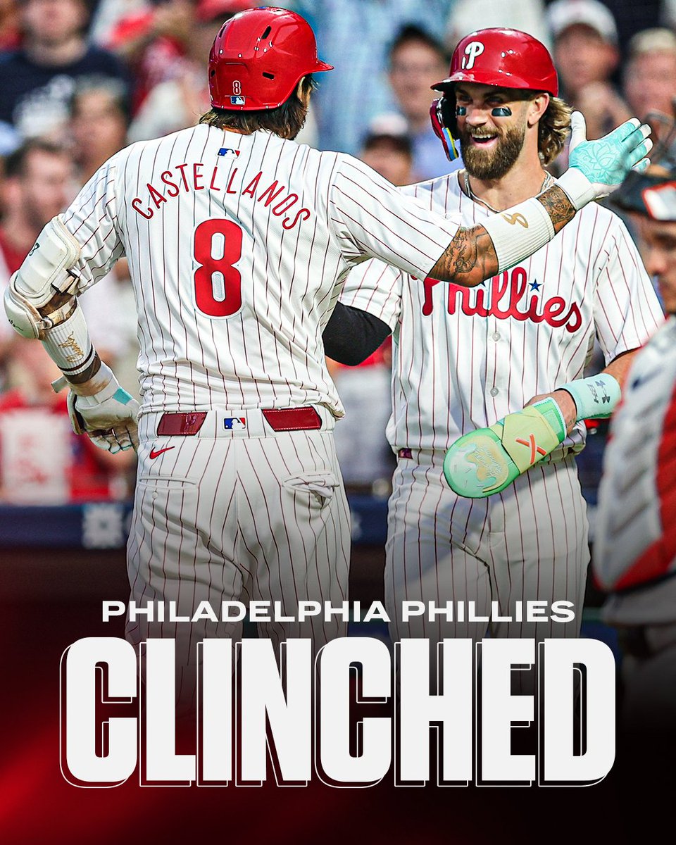espn's tweet image. The Phillies are headed to the postseason for the third straight season 🔥