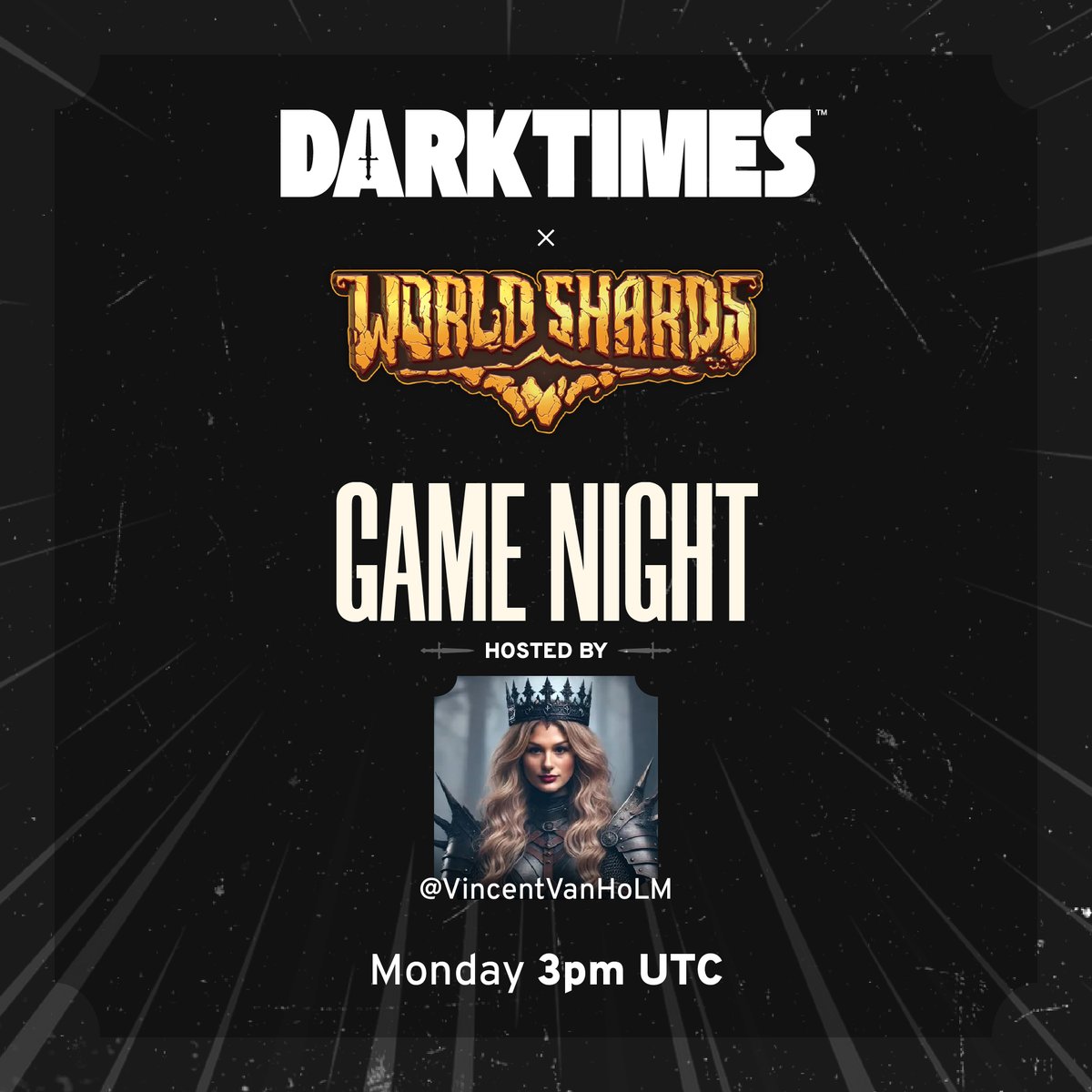 playDARKTIMES's tweet photo. DARKTIMERS,

🎮 Join us for an exciting Game Night with @WorldShardsGame 

🗺️ Dive into this magical world and ultimate life-sim sandbox MMORPG! 

🆓 They are giving the DARKTIMES community 500 access keys to WorldShards 👉 https://t.co/B1CDKjdupt

📅 Date: 9th of September 
⏰ Time: 3 PM UTC
📍 Discord: https://t.co/hbEP7BusYe