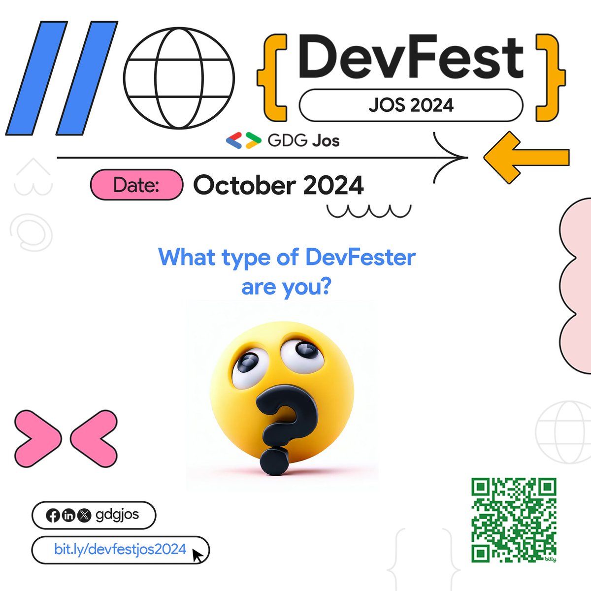 gdgjos2's tweet image. 𝐖𝐡𝐚𝐭 𝐤𝐢𝐧𝐝 𝐨𝐟 𝐃𝐞𝐯𝐅𝐞𝐬𝐭𝐞𝐫 𝐚𝐫𝐞 𝐲𝐨𝐮?

 Whether you&apos;re all about the swag, love making connections, on the hunt for good food, or super focused, DevFest Jos 2024 has something just for you! Come be part of it all. 

#GDG
#DevFestJos2024 
#WTMJos

A Thread 🧵