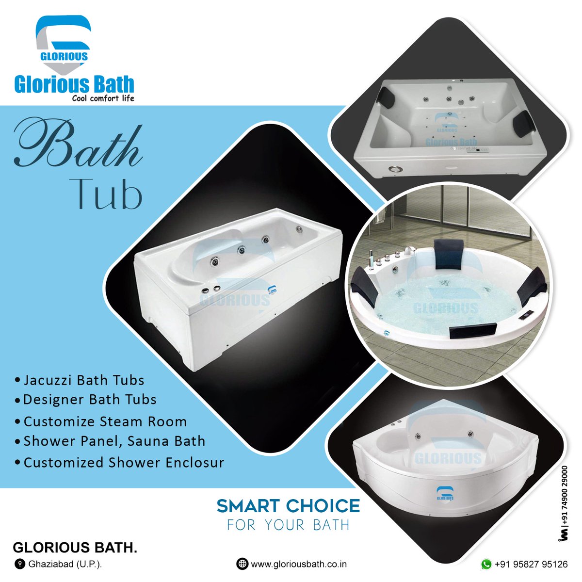 ibais_tiles's tweet photo. GLORIOUS BATH - GHAZIABAD
For enquiry via WhatsApp click:
https://t.co/APsM6m6NBp
Contact:
Mr. Shiv Kumar - +91 95827 95126
#bathtubs #bathfitting #bathaccessories #bathtubdesign #bathsanitaryware #tilesandsanitary #b2bplatform #showerpanel #showerenclosur
.
@ibais_tiles https://t.co/Qxyq00Im7j