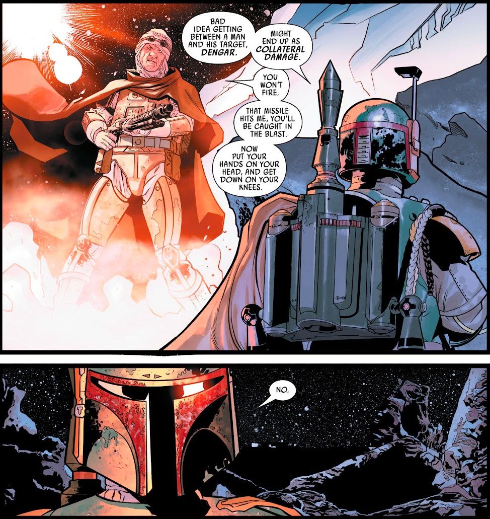 bobafettfanclub's tweet image. #Dengar vs. #BobaFett, as seen in #WarOfTheBountyHunters #4, which was published on this day back in 2021

More: bobafettfanclub.com/bounty/books/c… 

#BobaFettFanClub