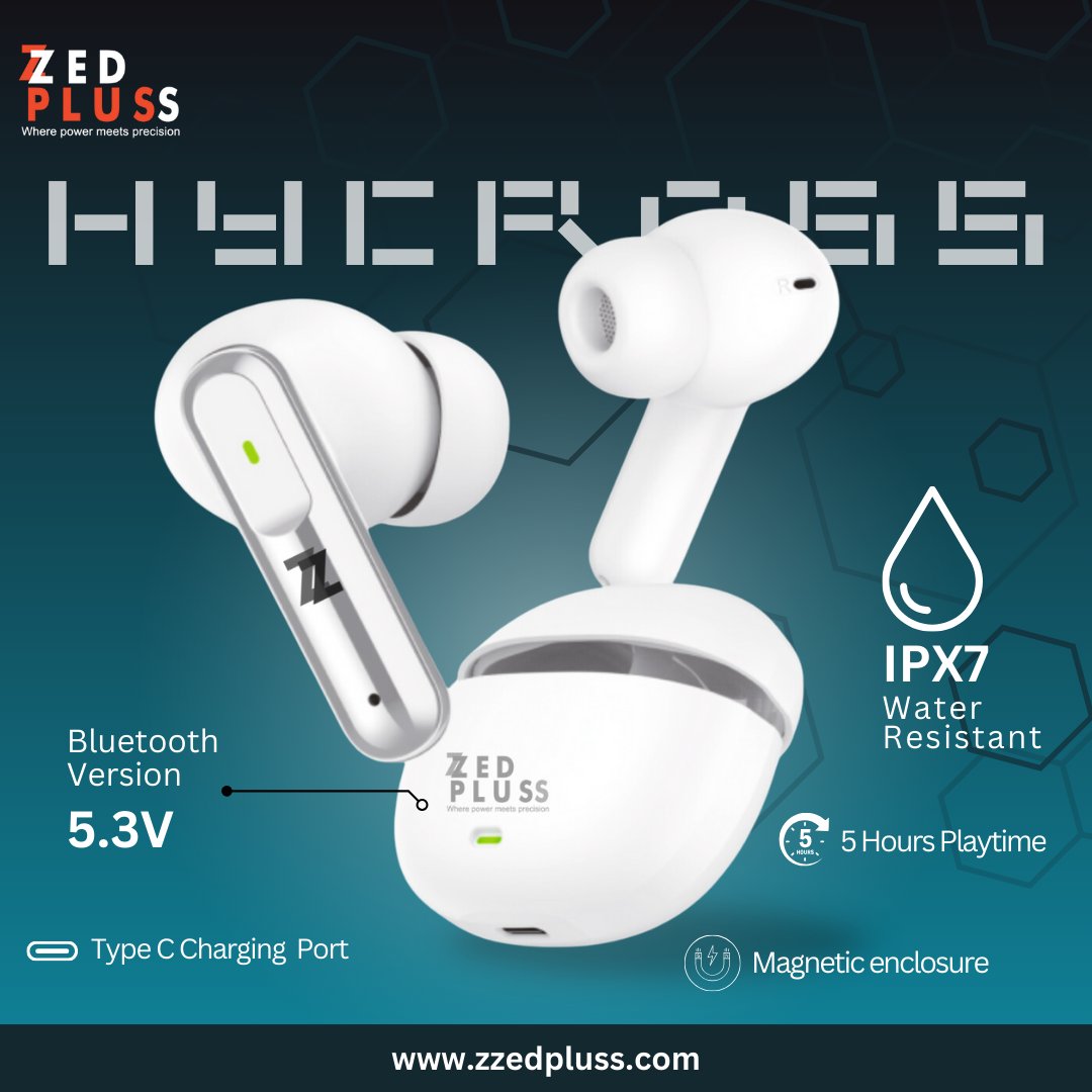 ZzedPluss's tweet photo. Unleash your sound with Zzed Pluss Hycross TWS! 🎧
Visit our website to shop now https://t.co/BBzPCd78ur
#zzedpluss #TWS #hycross #audio #music #gaming #earphones #crystalclear https://t.co/6rLjS4BYUx