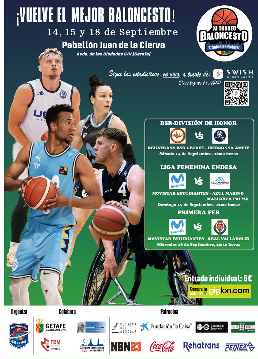 Deporte Getafe (@deportegetafe) on Twitter photo Los días 14, 15 y 18 no te pierdas en el
Polideportivo "Juan de la Cierva" el 𝗫𝗜 𝗧𝗼𝗿𝗻𝗲𝗼 𝗱𝗲 𝗕𝗮𝗹𝗼𝗻𝗰𝗲𝘀𝘁𝗼 "𝗖𝗶𝘂𝗱𝗮𝗱 𝗱𝗲 𝗚𝗲𝘁𝗮𝗳𝗲" de <a href="/cbgetafe/">CB. GETAFE</a> 🏀🔝
Compra tu entrada en giglon.com
#Getafe #Deporte #DeporteenGetafe #Baloncesto Los días 14, 15 y 18 no te pierdas en el
Polideportivo "Juan de la Cierva" el 𝗫𝗜 𝗧𝗼𝗿𝗻𝗲𝗼 𝗱𝗲 𝗕𝗮𝗹𝗼𝗻𝗰𝗲𝘀𝘁𝗼 "𝗖𝗶𝘂𝗱𝗮𝗱 𝗱𝗲 𝗚𝗲𝘁𝗮𝗳𝗲" de <a href="/cbgetafe/">CB. GETAFE</a> 🏀🔝
Compra tu entrada en giglon.com
#Getafe #Deporte #DeporteenGetafe #Baloncesto