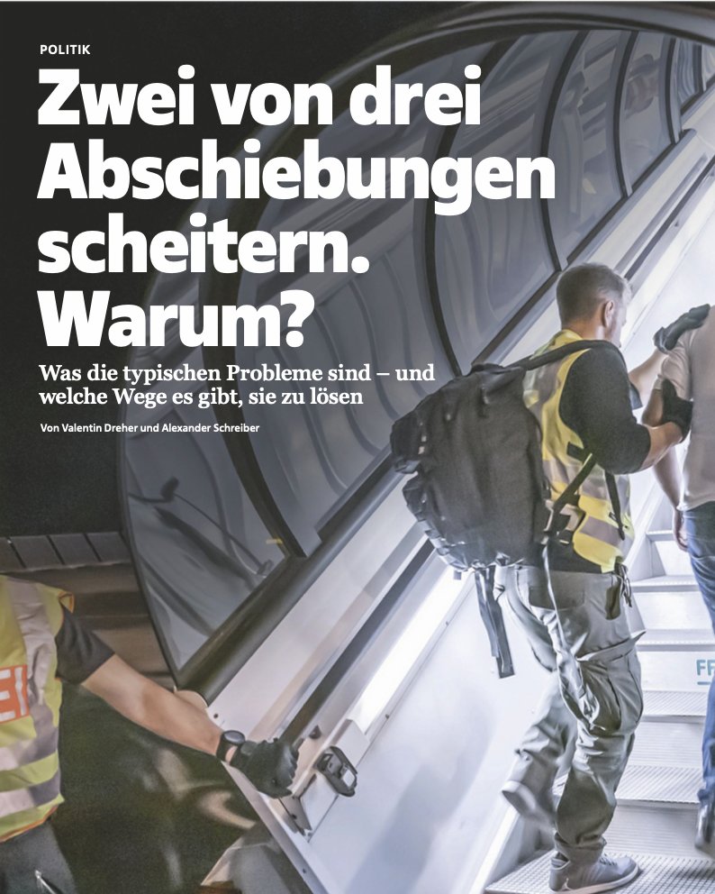 VRietig's tweet image. Der aktuelle Stern titelt "Zwei von drei Abschiebungen scheitern. Warum?" und macht 5 Vorschläge, was Deutschland tun sollte. Ich freue mich, dass die Redaktion unsere Empfehlung aufgenommen hat, wie wir unsere Abschiebepraxis zentralisieren sollten. 🙏 stern.de/politik/abschi…