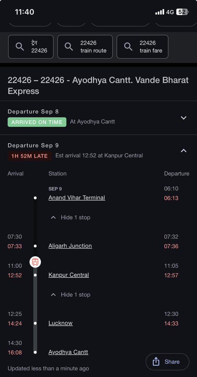 गौरवशाली वन्दे भारत 22426 दो घन्टे से भरथना में खड़ी है <a href="/IndianRailMedia/">🚂🇮🇳IndianRailMedia 🇮🇳🚉</a> <a href="/ashwanivaishnav/">ashwani vaishnav</a> <a href="/RailMinIndia/">Ministry of Railways</a> जय श्री राम