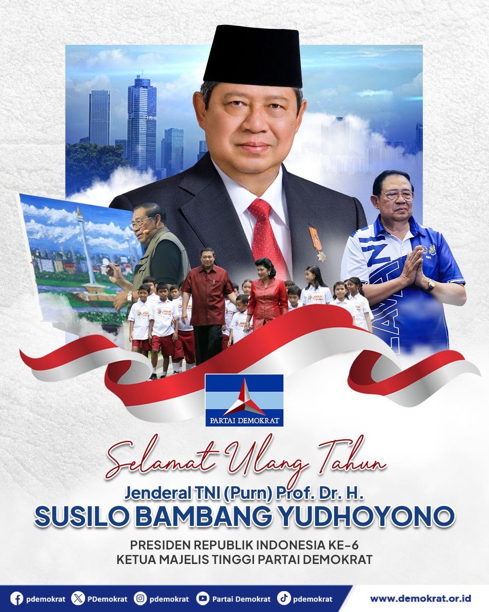 Selamat Ulang Tahun ke-75, Bapak SBY!

Seluruh Demokrat sangat bangga memiliki guru sekaligus bapak bangsa seperti Pak SBY yang tidak pernah berhenti berkarya dan mengabdi untuk kemajuan Indonesia. 

Sehat selalu, Bapak!

#BakomstraDemokrat