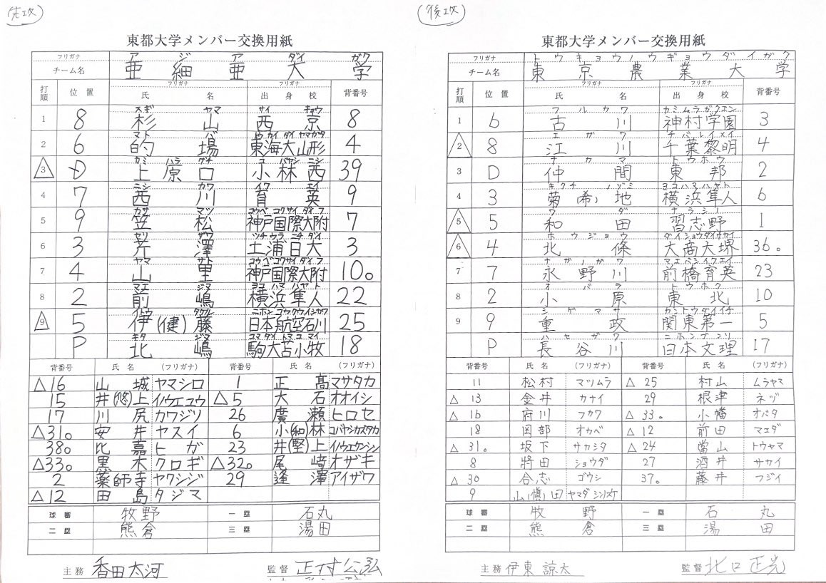 Tohto_bbl's tweet photo. 【試合前1部】第3試合@神宮球場   
15:40～ 
亜細亜大 × 東農大 第1回戦⚾ https://t.co/e407E5QuSC