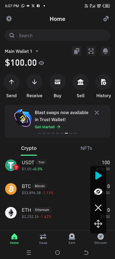 shegbeshe_'s tweet image. In the current #Simplecrypto Lottery game, which I played yesterday September 7th, with 10,000 simple coin, I was lucky to win this $100 which i was credited in 24 hours as promised.
Thanks to #Simplecoin #Simpl_App Team
🚀🚀