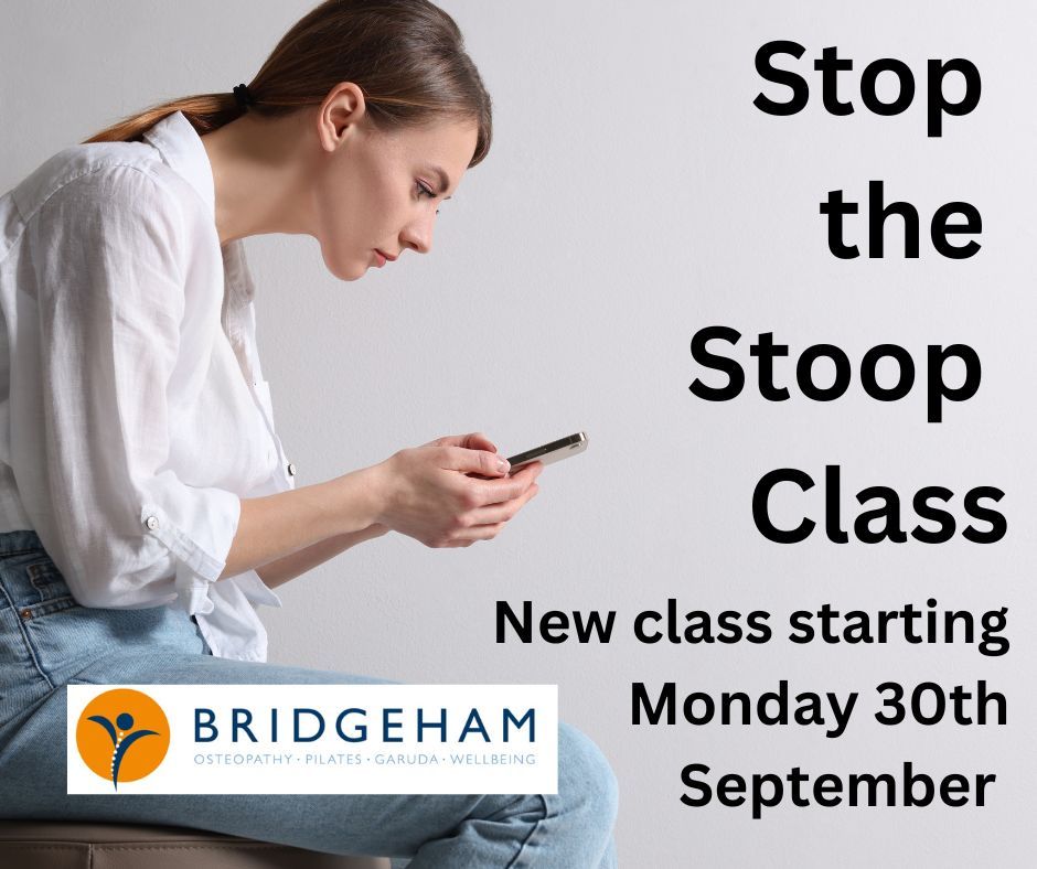 BridgehamClinic's tweet photo. Are you tired of feeling stuck in a stooped posture? 

Motivate yourself at 9.30am each Monday from 30th Sept.
with a Bridgeham 'Stop the stoop' class and help break free from your movement doubts and fears. 

#Bridgeham #StoptheStoop #BrokenToBrilliant https://t.co/zYAv9GBPDM