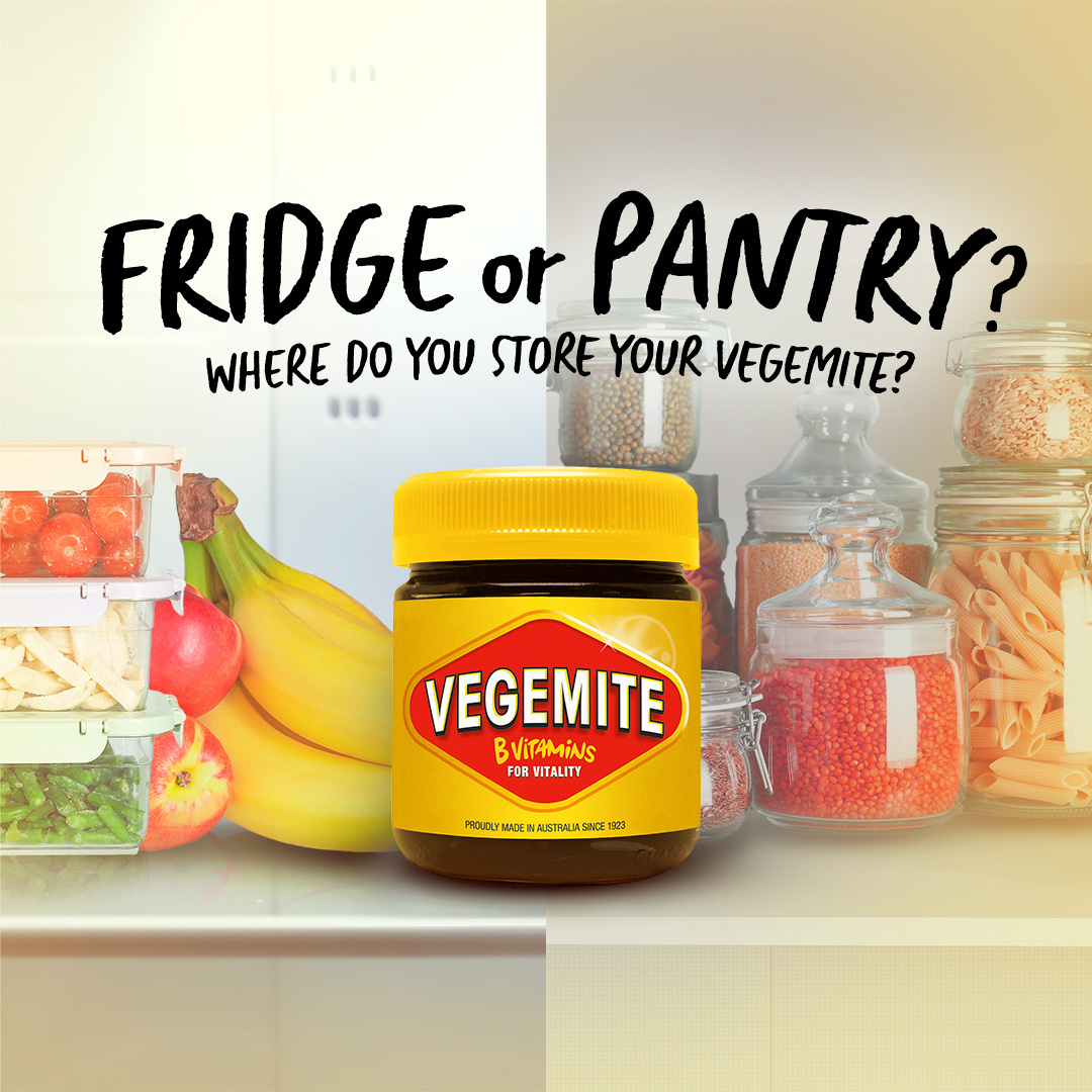 Alright, mates! It's time to settle this MITEY debate - are you Team Fridge or Team Pantry? 🤔 Cast your vote in the comments! 👇 #Vegemite #TastesLikeAustralia #BVitaminsForVitality