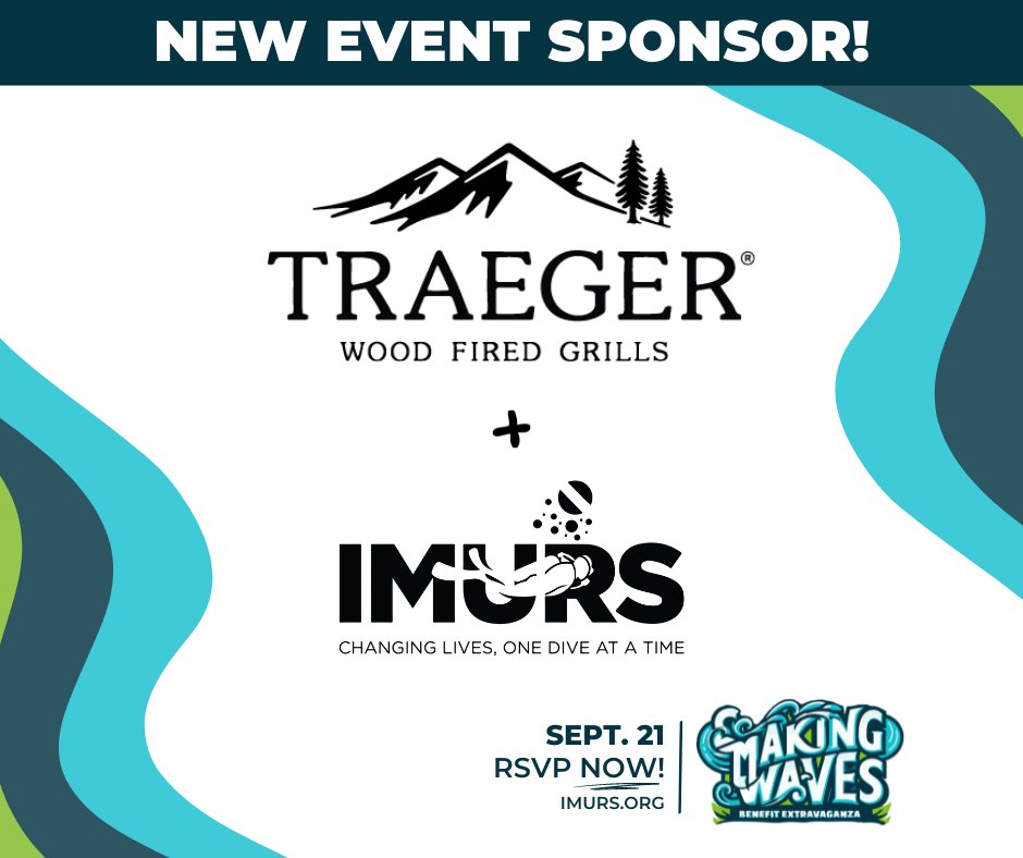 IMURS_SCUBA's tweet photo. We are beyond excited to announce that @TraegerGrills has donated a #Century885 Pellet Grill to our upcoming fundraising event #MakingWaves!
Join us this September 21st! RSVP at the link in our bio!
Thanks Traeger, for your generous support and this delicious twist to our event! https://t.co/5RMh18mM6k