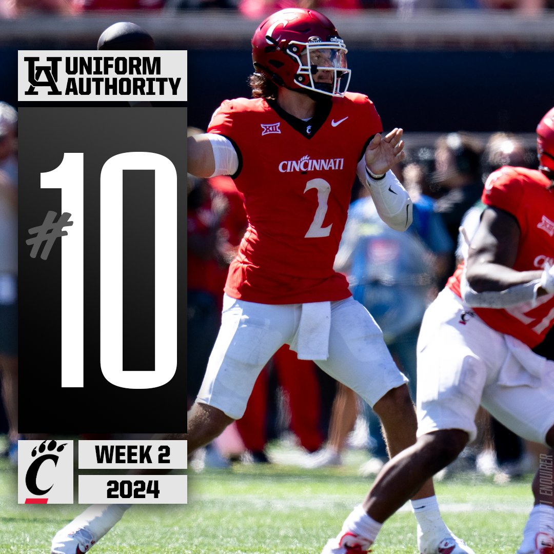 UniAuthority's tweet photo. #UniAuthority Week 2 Uniform of the Week:
10. @GoBearcatsFB
#UAWeek2 | @GoBearcatsEQUIP https://t.co/HF9YzaFcRE