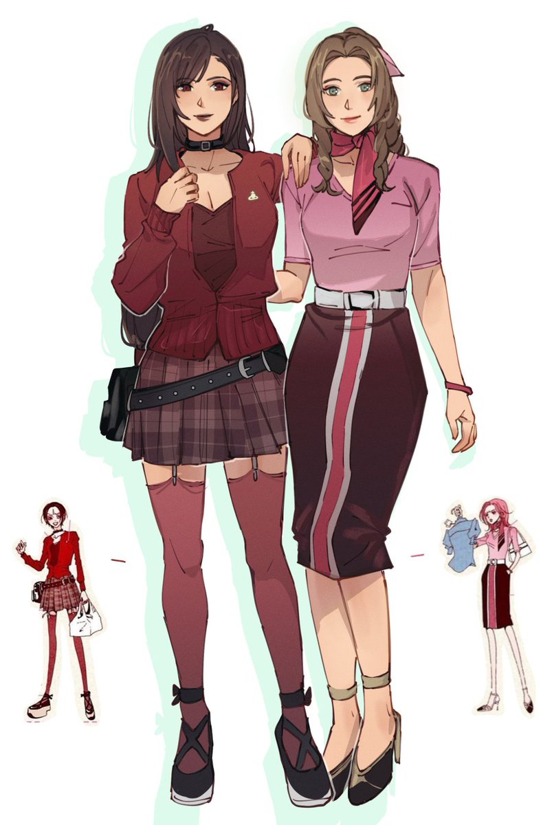 Also #aertiweek2024 appropriate....
Nana x FF7 comm repost ❤️🖤✨️

Art by the amazing <a href="/pudelmudel/">☁️</a> 

This is my favorite thing ever, btw 😭😭😭😭