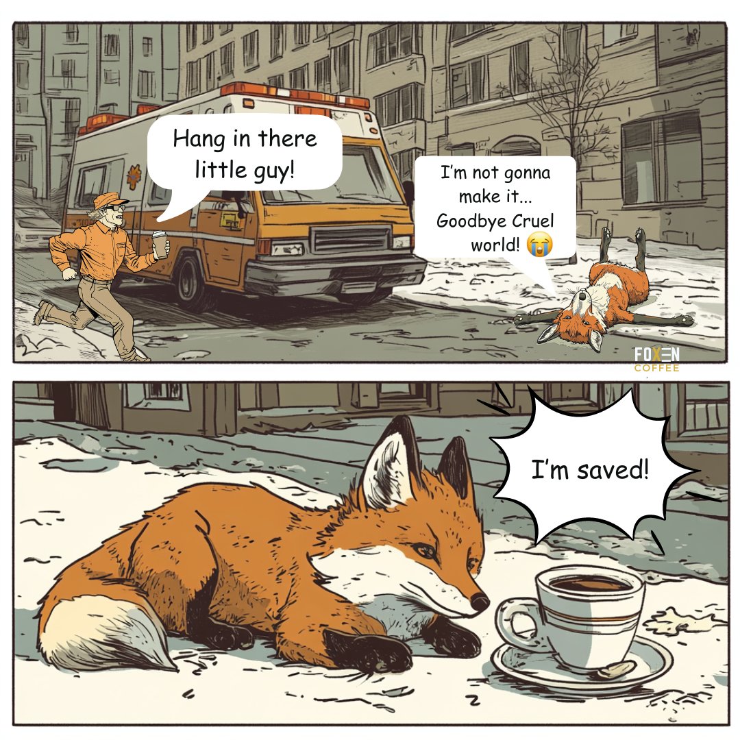 FoxenCoffee's tweet photo. Saved by the Coffee. 🦊❤️☕️ https://t.co/XtTFwJ6Uhi