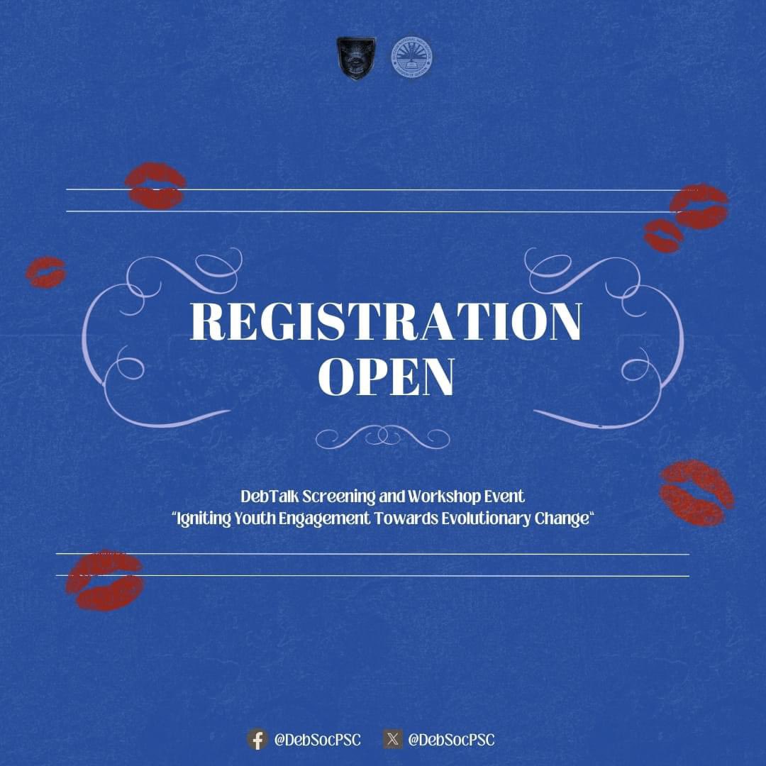 DebSocPSC's tweet photo. I KNOW YOU HAVE GOOD JUDGEMENT, I KNOW YOU HAVE GOOD TASTE 🤭

Quezon Highers, the long wait is finally over. The registration for DEBTALK 2024, a seminar-workshop event, officially opens today! 

[1/2] https://t.co/3RXSF7XEev