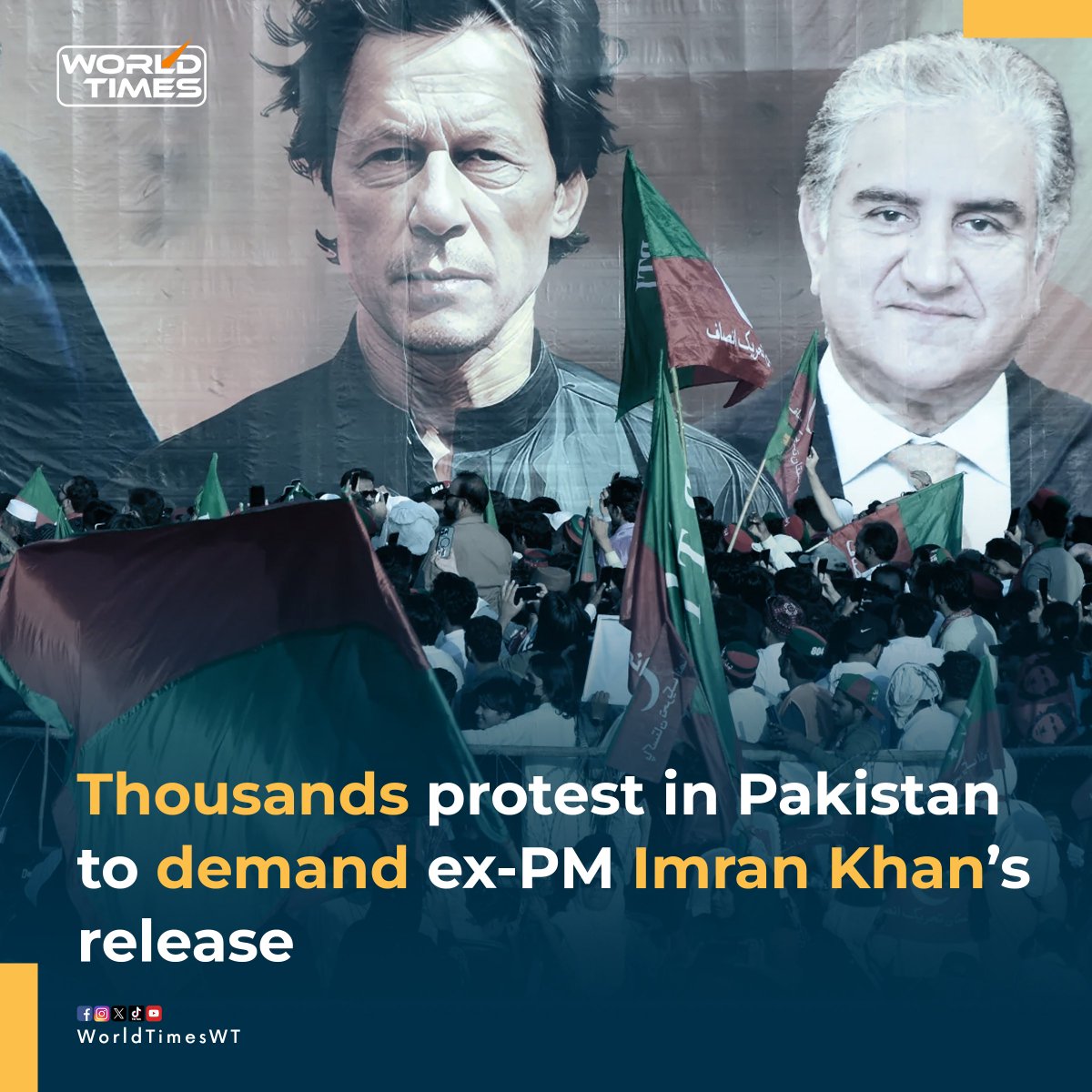 Thousands of people have taken to the streets in the Pakistani capital, demanding the release of former Prime Minister Imran Khan, who has been behind bars for more than a year on what his party calls are politically motivated charges.

Khan’s Pakistan Tehreek-e-Insaf (PTI) party