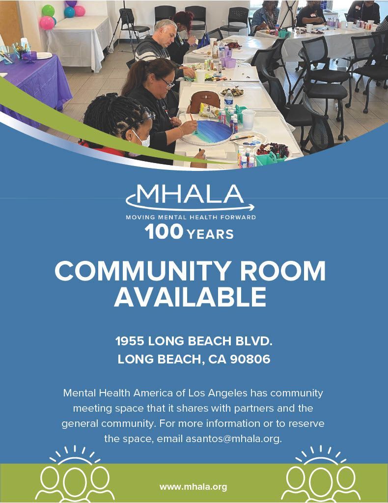 The MHLA's Community Room is now available for use! Come and enjoy their space for your next meeting or event. <a href="/MHA_Los_Angeles/">Mental Health America of Los Angeles</a>  #MHLA #communityroom #availability