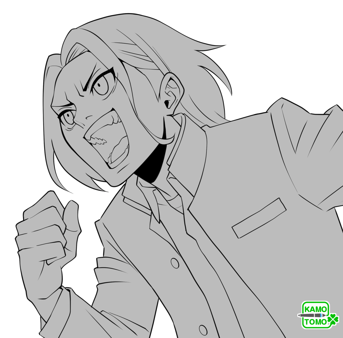 今日も線画をもくもく…

学ランの詰襟、違和感なく首にフィットさせるの難しい…!!!
#webtoon 