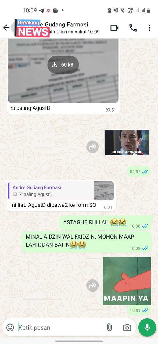 my_hyyh03's tweet photo. ASTAGHFIRULLAH MALOE BANGET😭😭
BISA BISANYA😭😭
Maap ya ayang AgustD, kamu aku kasi tugas SO obat Paten BPJS sama Obat ED😭🙏 https://t.co/22Dfav3nkn