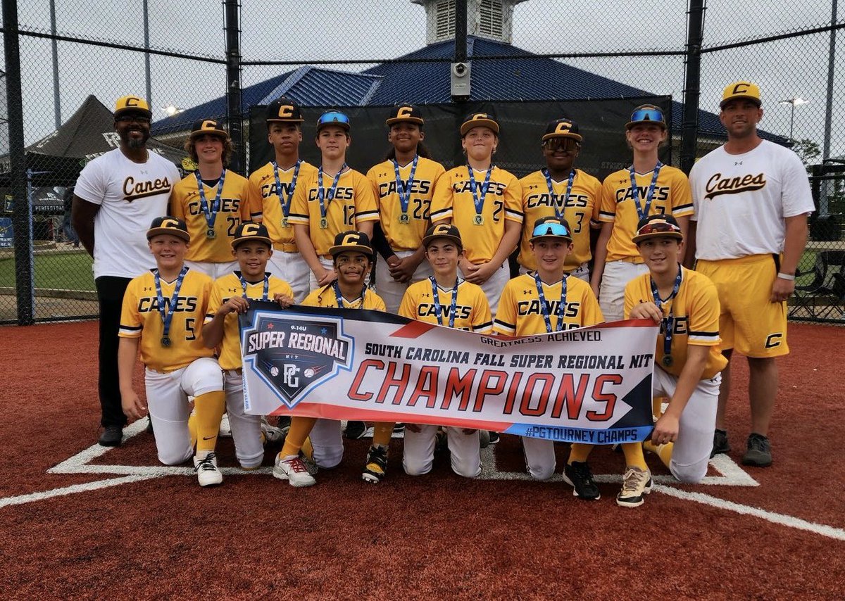 Canes Nation 12U and 13U teams win the <a href="/PerfectGameUSA/">Perfect Game USA</a> Beach Blast Fall Super Regional NIT. Both teams went 4-0 and were #1 seeds heading into bracket play. Mason Miller 13U MVP, Bryce Ransom 12U MVPitcher, Jace Winston 12U MVP <a href="/TheCanesBB/">Canes Baseball</a> <a href="/YouthCanes/">CanesYouth</a> @PGYouthCoastal