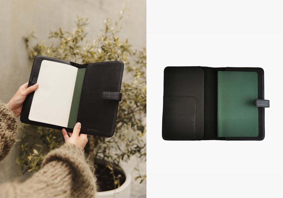 A #sustainable #corporategift that lasts a long time? A reusable notebook cover that also doubles as an organiser! Simply slot in your paper notebook and away you go.