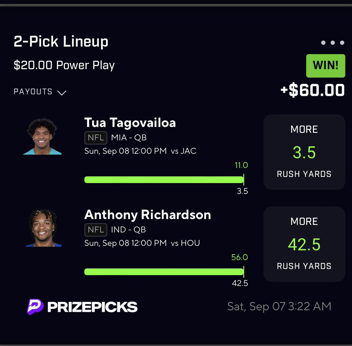 DontUmiss's tweet photo. Did Pretty good with the picks this weekend #PrizePick https://t.co/k4uRuUf8YY