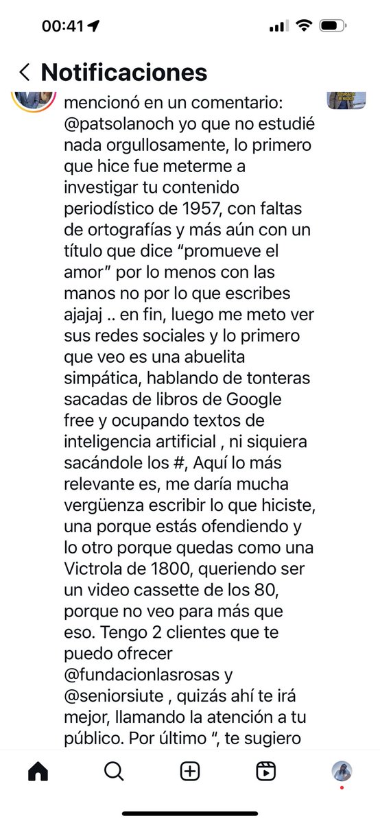 Encuentro insólito que un señor que ayuda a emprendedores diga que se pasa por la raja la ley Karin y le dije que si era broma su comentario y me ha tratado pésimo en #instagram #funa No dejemos que vende humo vendan servicios y tratando mal a las mujeres ! <a href="/lun/">Las Últimas Noticias</a> <a href="/biobio/">BioBioChile</a>