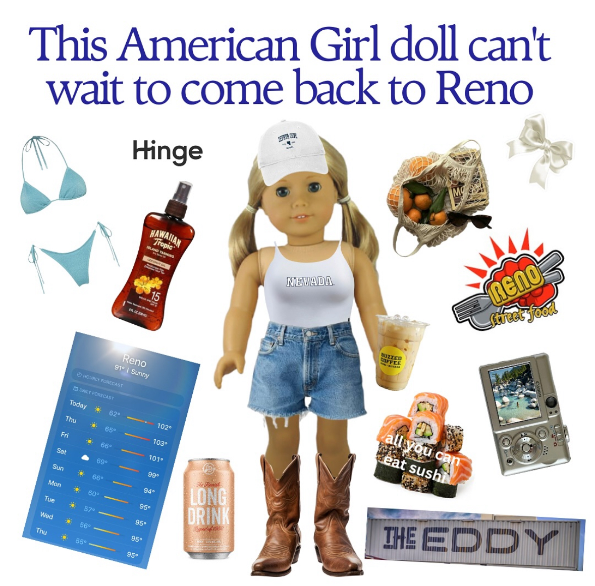 Nevada_Chicks's tweet image. This American Girl Doll can’t wait to get back to Reno