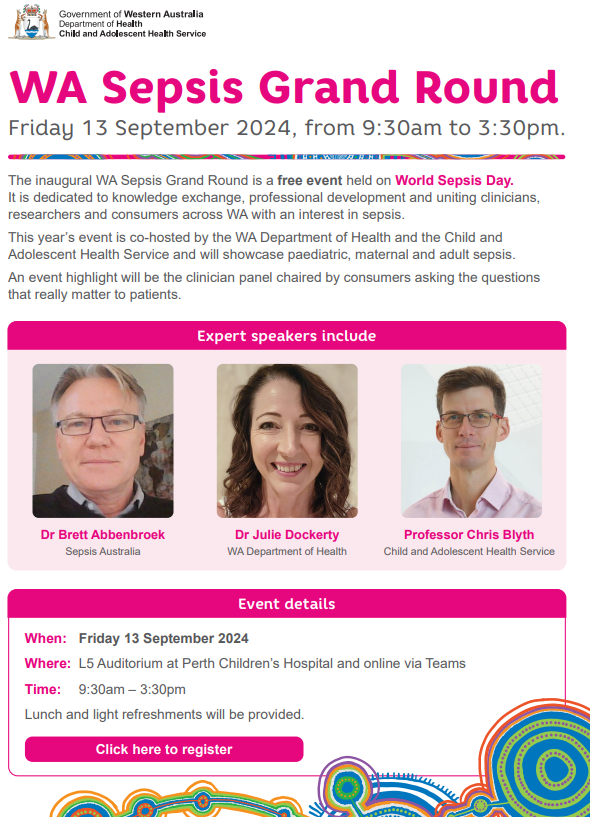 HCC's Engagement Manager Tania Harris will be co-chairing a panel at the WA Sepsis Grand Round on Friday 13 September. She has been passionate about bout raising the awareness of this condition since her daughter contracted Sepsis after a surgery
hconc.org.au/sepsis-awarene…