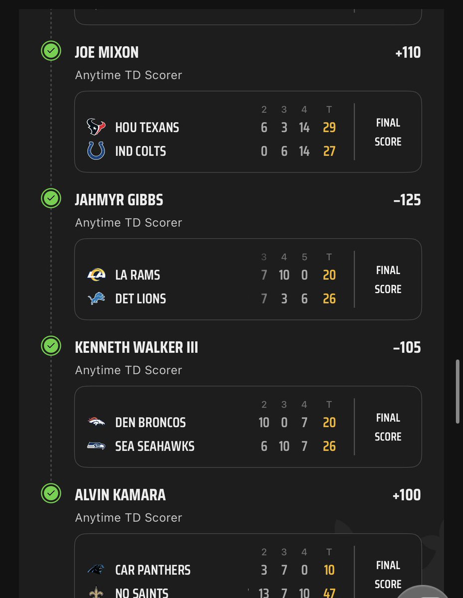 GganbuLocks's tweet photo. Follow for more content and winners like this 🔥🔥🔥

#NFL #GambingTwitter #gamblingX #parlay #bets https://t.co/jkNygRswMI