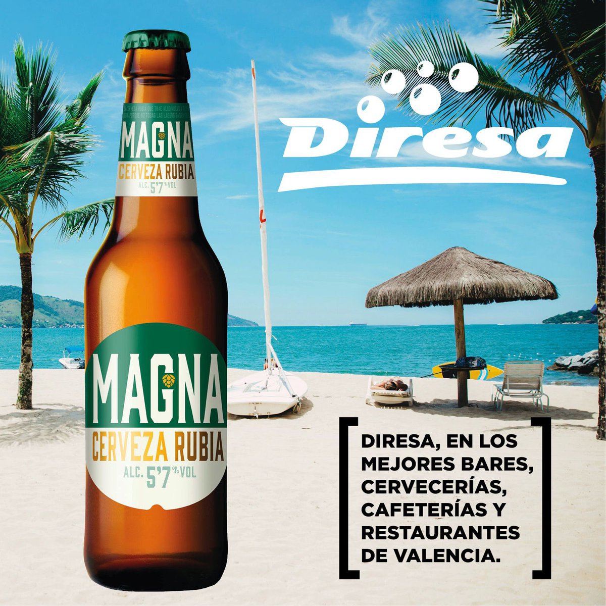 DiresaValencia's tweet photo. 🍺 Cerveza Magna
🍻 Magna es perfecta con platos como el gazpacho, verduras en su jugo o a la plancha, pescados a la plancha o marinados y ensaladilla rusa o patatas bravas.
🚛 Diresa distribuye la cerveza  @cervezasmagna para la hostelería de Valencia y área metropolitana https://t.co/IfA9xLgKwZ