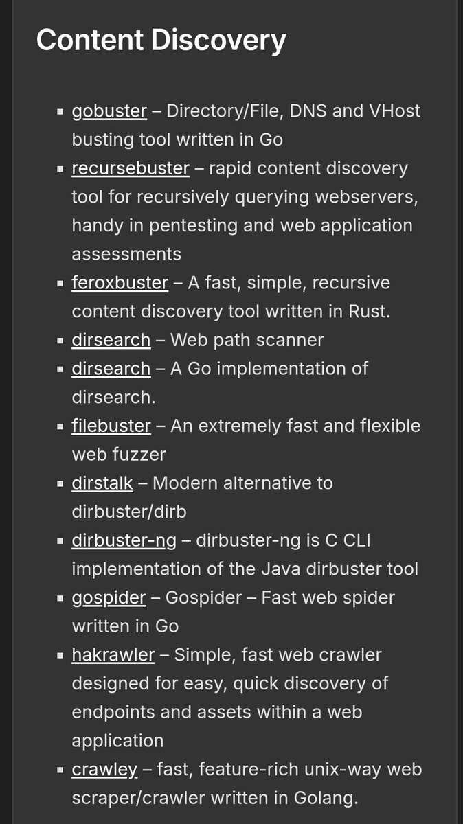 🔥 Content Discovery Tools ✌️