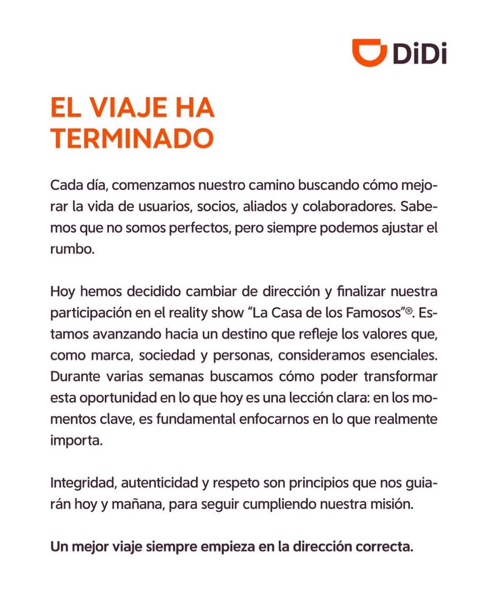 LaWendyGuevara's tweet photo. didi  retiran su patrocinio de la casa.

me informan que hoy le tocará a Gomita ir por ricardo caminando 

#LaCasaDeLosFamososMx https://t.co/90IJ2w1t5t