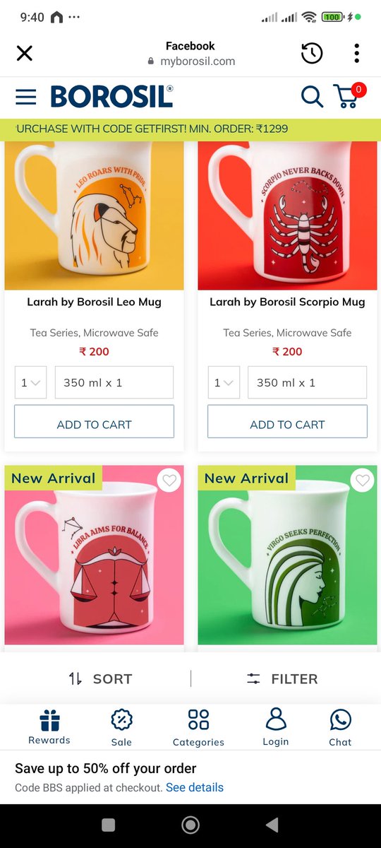 "Rashi's - Zodiac signs are revered Devta's as per classical jyotish scriptures.  Putting them on a mug which people are going to put on their lips is not sacred at all. Companies before doing these stunts must do some research. <a href="/Borosil/">Borosil</a>