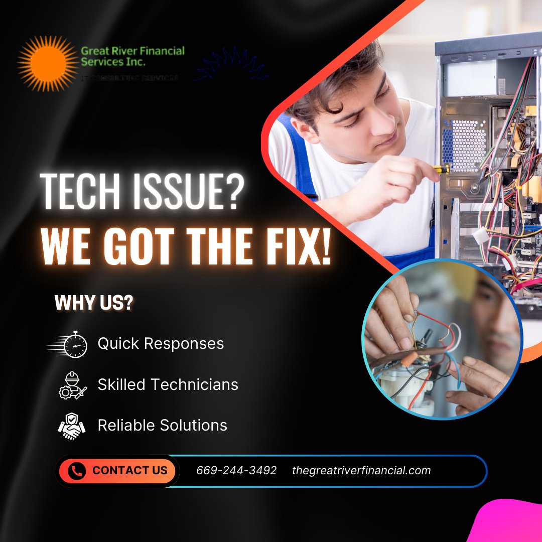 Tech Issue? We got the Fix!

Don’t let unexpected tech problems slow you down! Our Fix and Break services are here to keep your systems running smoothly. 

Your technology should work as hard as you do—let us ensure it stays that way!

#TechSupport #ITServices #FixAndBreak #Tech