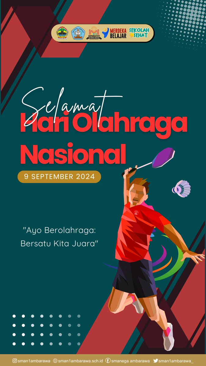 sman1ambarawa_'s tweet photo. Selamat Hari Olahraga Nasional
9 September 2024
"Ayo Berolahraga: Bersatu Kita Juara"
#smanega
#sman1ambarawa
#haornas
#haornas2024
#ambarawa
#kabupatensemarang https://t.co/iKxxZB4Gxp
