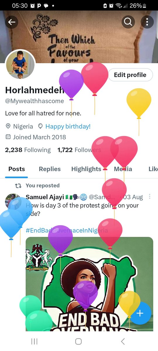 Mywealthhascome's tweet photo. Which of the favours of my Lord will I deny? Absolutely none 💯 

Happy birthday to me https://t.co/nCKitpGw8d
