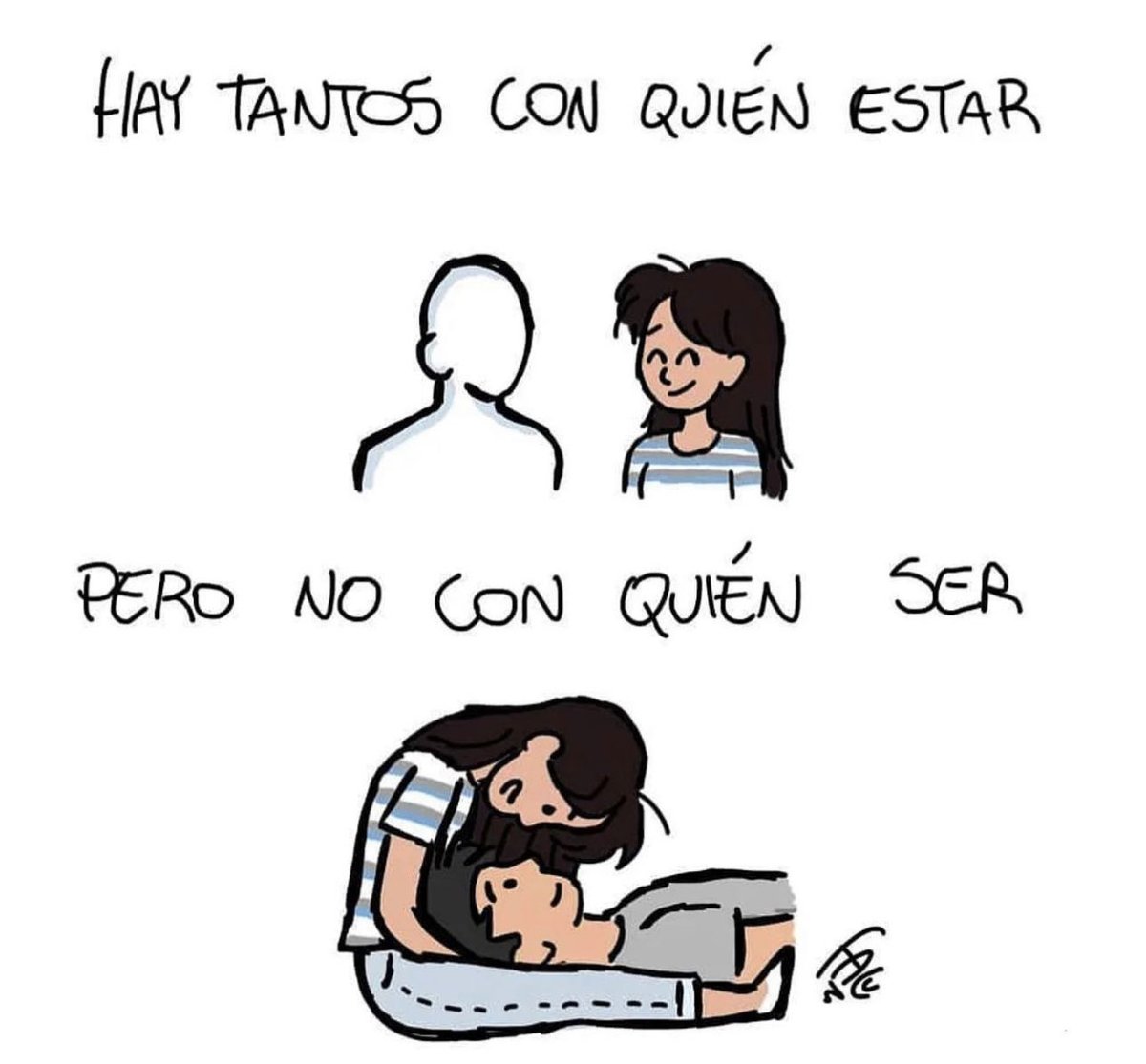 Pero no con quién ser