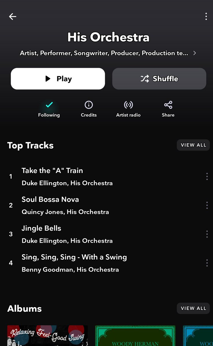 Found my favorite artist of the week "His Orchestra". Amazing artist, played with so many great musicians (mostly guys tho 🤔). Impressive.