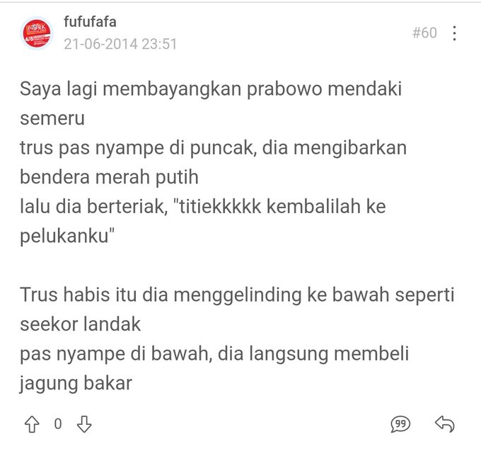 narkosun's tweet image. Fufufafa ini sungguh terlalu....