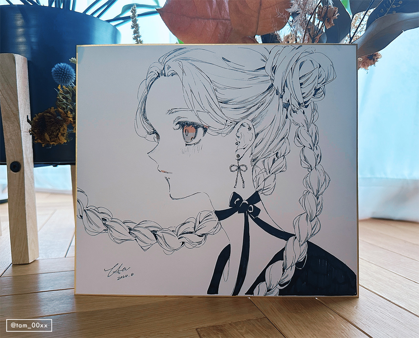 こんな娘がいたら僕はもう! 有葉 直筆イラスト色紙 - その他