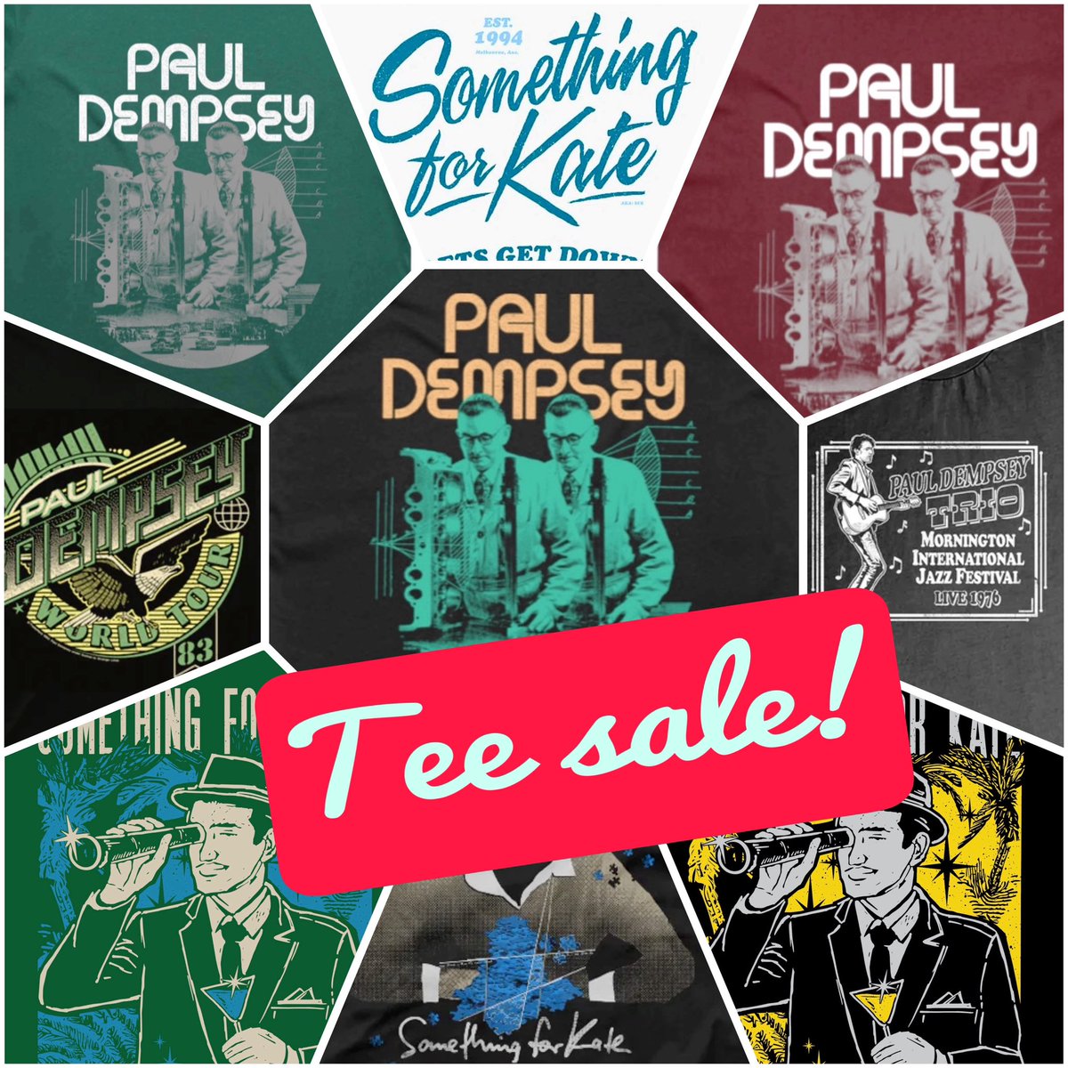 T-shirt sale on all @somethingforkate &amp; @pauldempseymusic For one week only! Visit store.somethingforkate.com