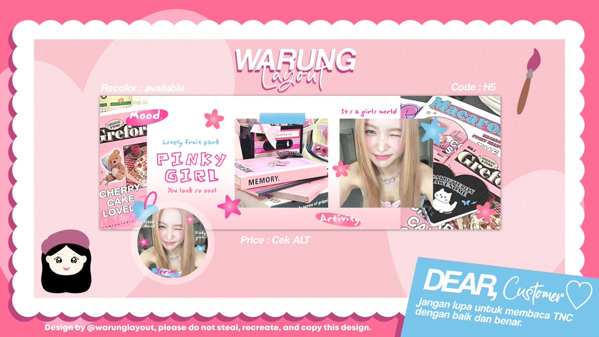 — Help RT will be appreciated 💖

PROMO 9.9 DISKON 15% ❗️❗️❗️

Hi guys aku ada 3 template layout nih, cocok buat pemula dan cocok buat nambah katalog. file ipv dan semua material bisa direcolor ( handdrawn ) ✨️ 

BURUAN ABISIN ‼️
Dm for order... 💬
#zonauang