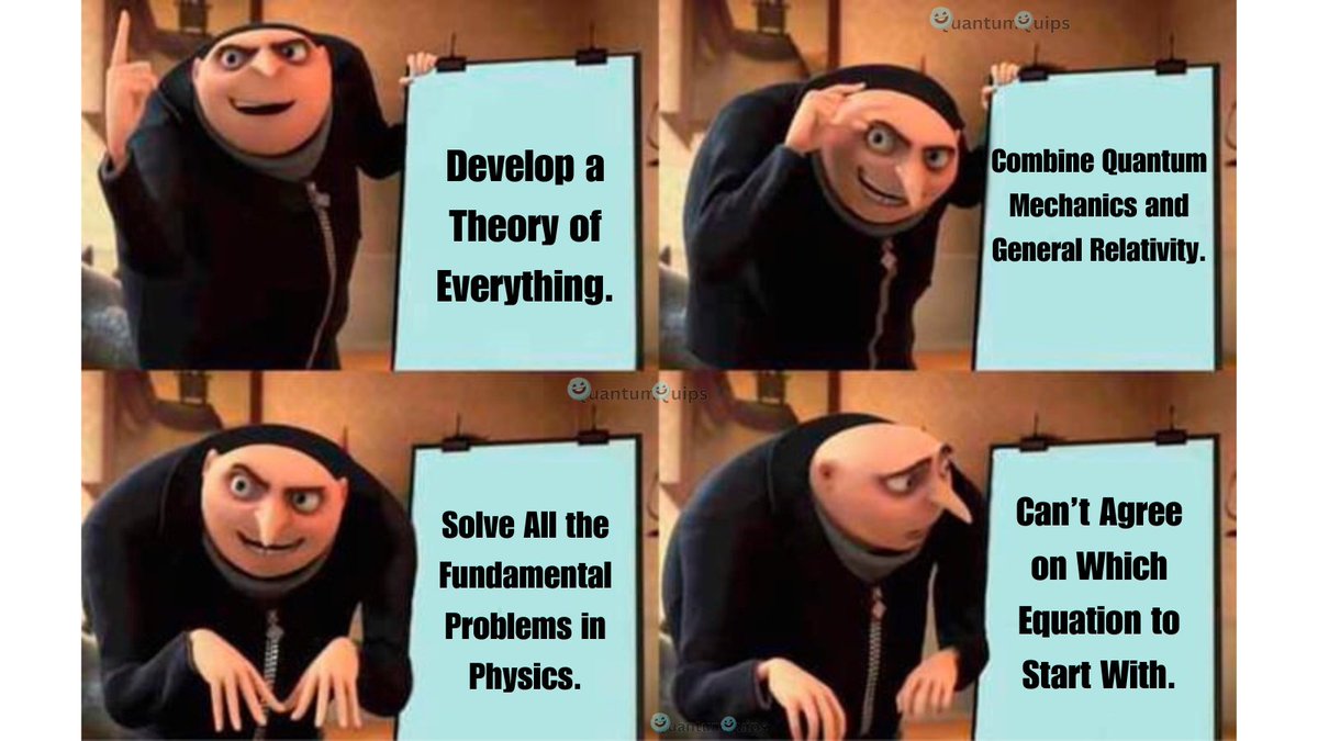 quips_quantum's tweet image. "The struggle of unifying the universe in one equation. 🤔🌌 #physics #PhysicsProblems"