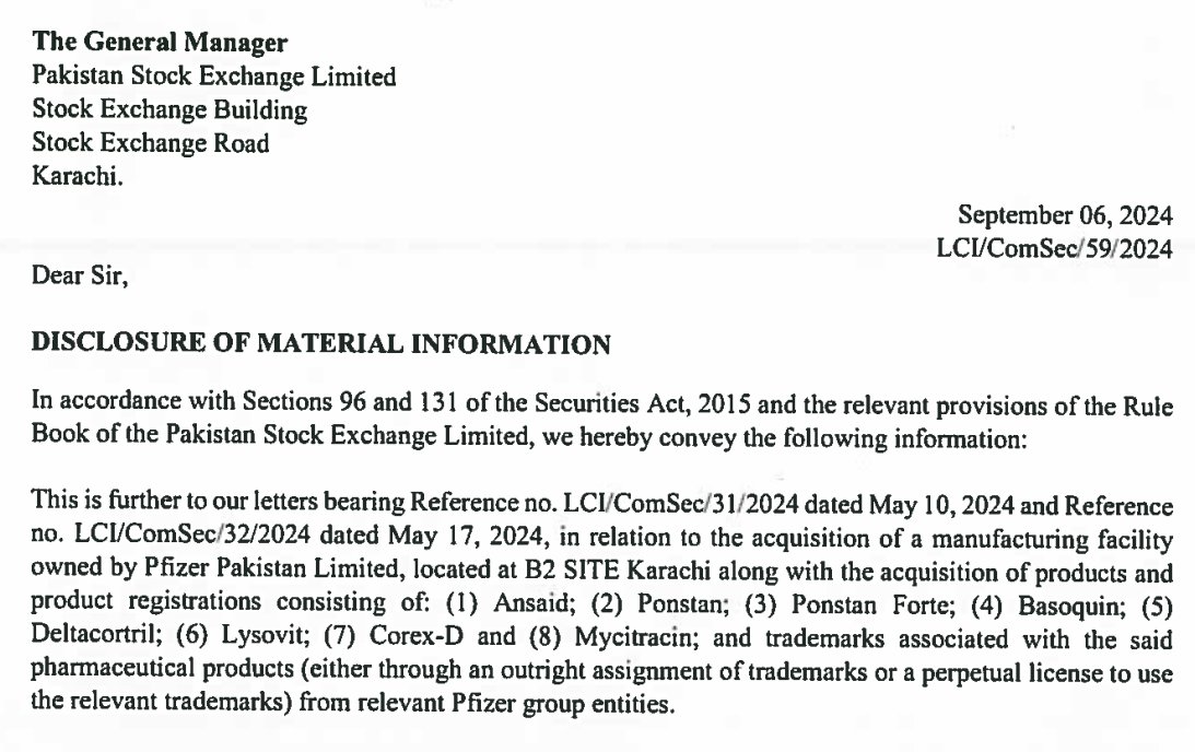 Skinny_El3phant's tweet photo. $LCI a subsidiary of Lucky Cement (#LUCK) from #PSX / #KSE100 acquired #Pfizer business last year. Now #LuckyCoreIndustries (LCI) will be making famous medicines:

1. #Ansaid
2. #Ponstan
3. #PonstanForte
4. #CorexD
5. #Mycitracin https://t.co/UCQfgnC83P