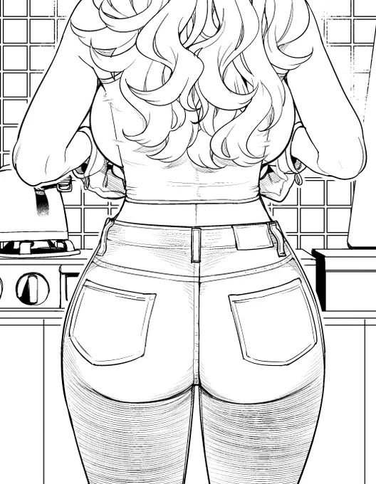 原稿大変だけどいい後ろ姿が描けてうれしいよ